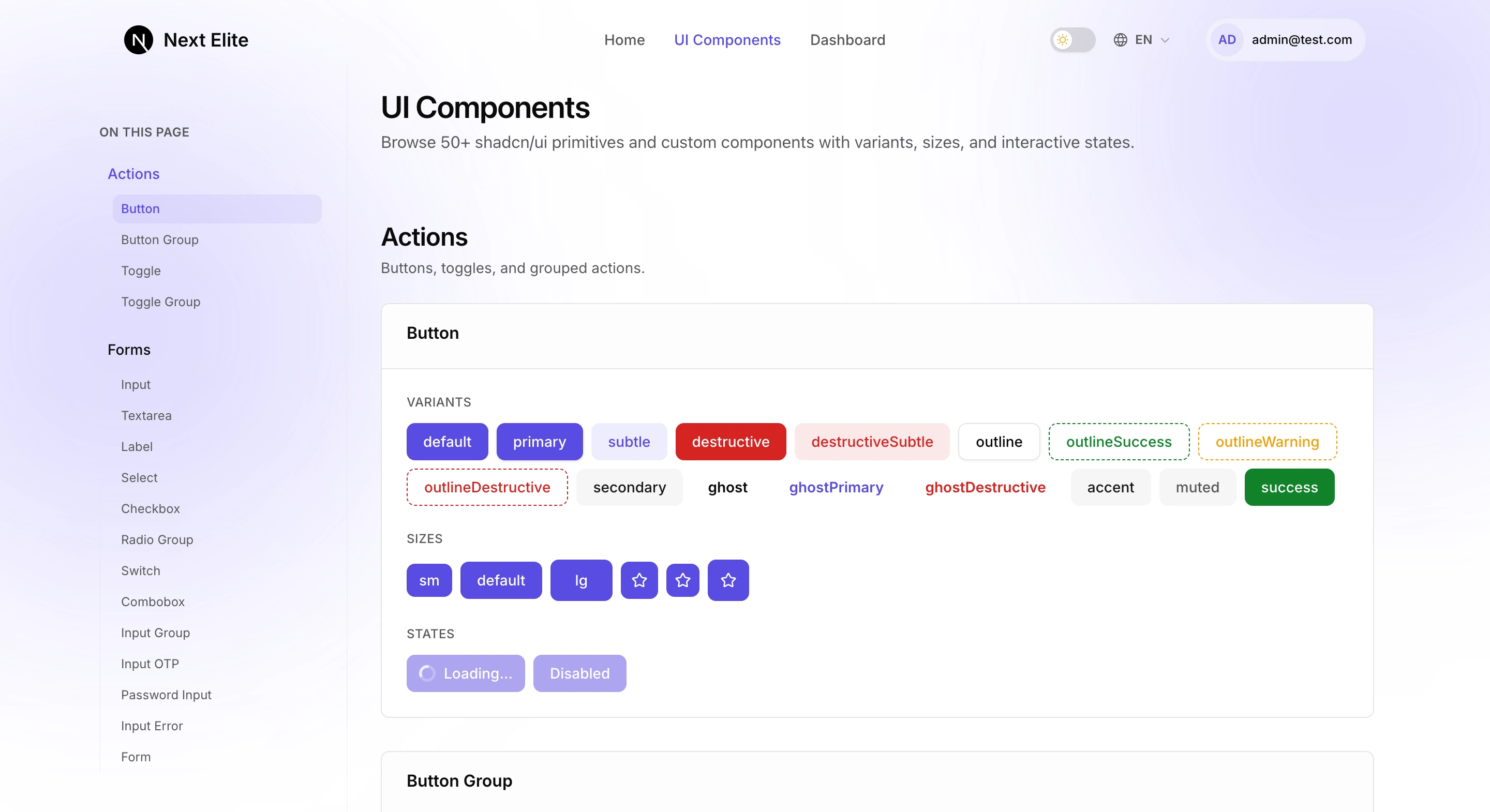 Next Elite UI Components